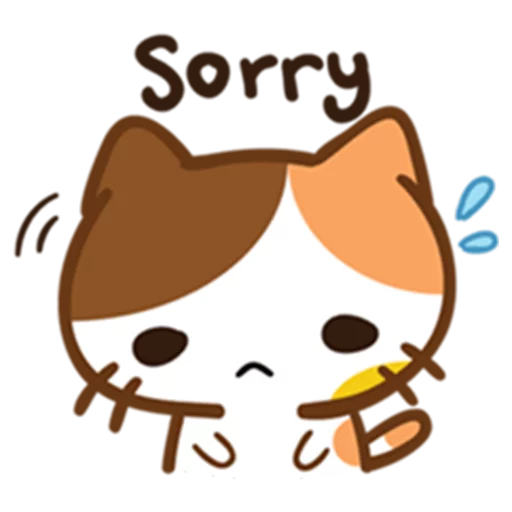 😔 Стикер «What does the cat say ... Meow» для Telegram
