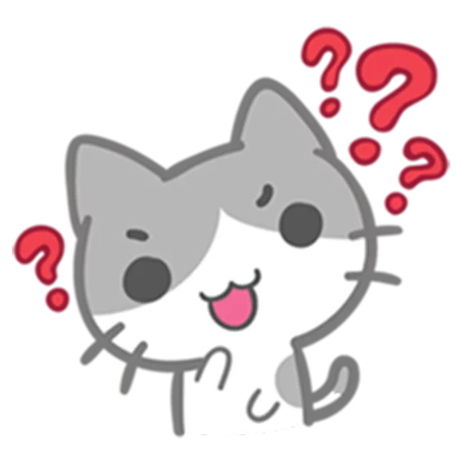 ❓ Стикер «What does the cat say ... Meow» для Telegram