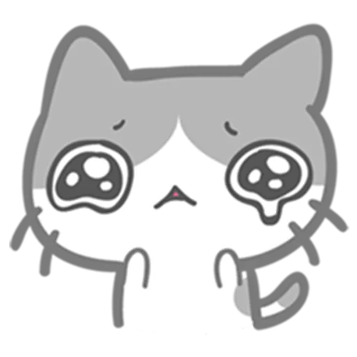 😢 Стикер «What does the cat say ... Meow» для Telegram