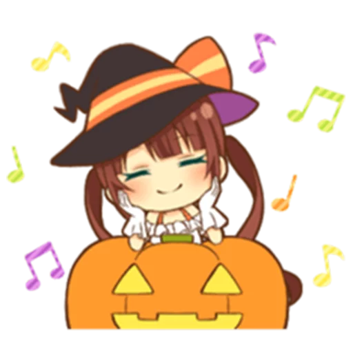 😊 Стикер «Halloween witch» для Telegram