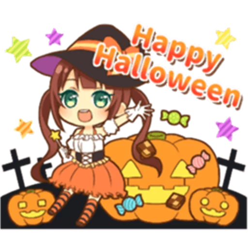 😄 Стикер «Halloween witch» для Telegram