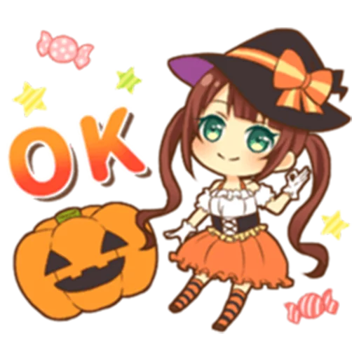 👍 Стикер «Halloween witch» для Telegram