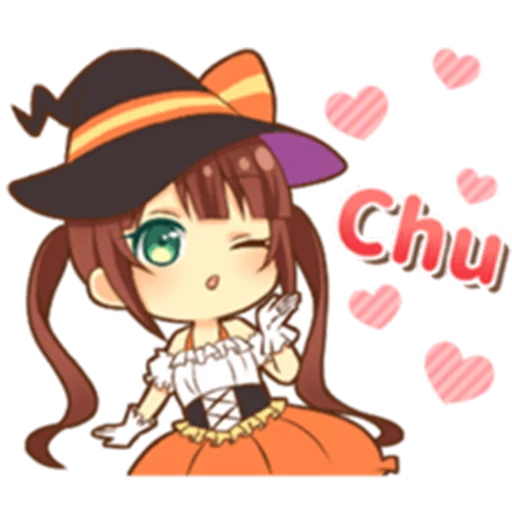 😘 Стикер «Halloween witch» для Telegram
