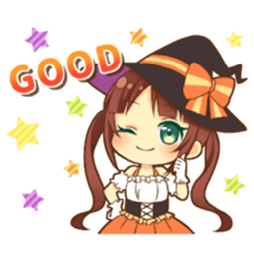 👍 Стикер «Halloween witch» для Telegram