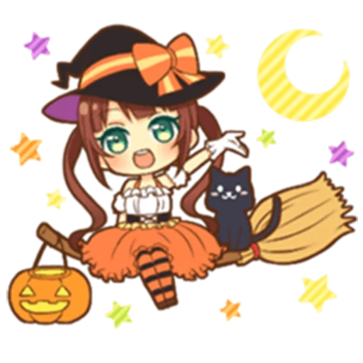 😄 Стикер «Halloween witch» для Telegram