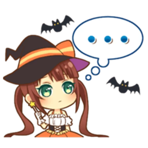 😶 Стикер «Halloween witch» для Telegram