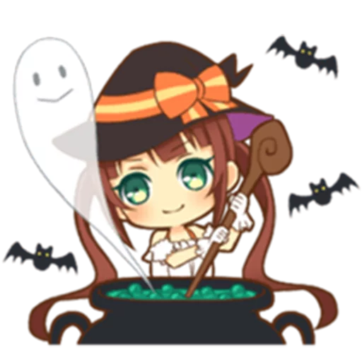 😄 Стикер «Halloween witch» для Telegram
