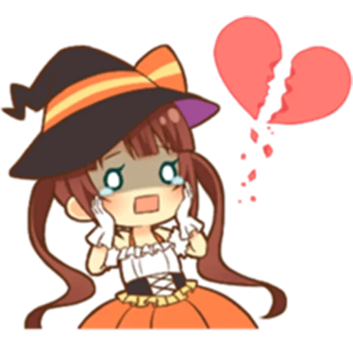 💔 Стикер «Halloween witch» для Telegram