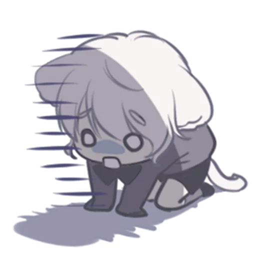 😵 Стикер «Cute cat ear boy» для Telegram