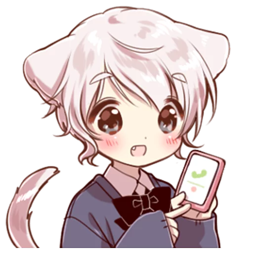 📱 Стикер «Cute cat ear boy» для Telegram