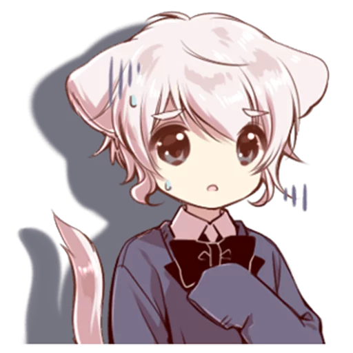 😥 Стикер «Cute cat ear boy» для Telegram