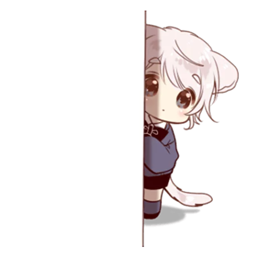 Стикерпак Cute cat ear boy для Telegram