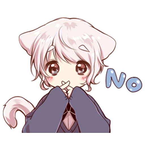 ❌ Стикер «Cute cat ear boy» для Telegram