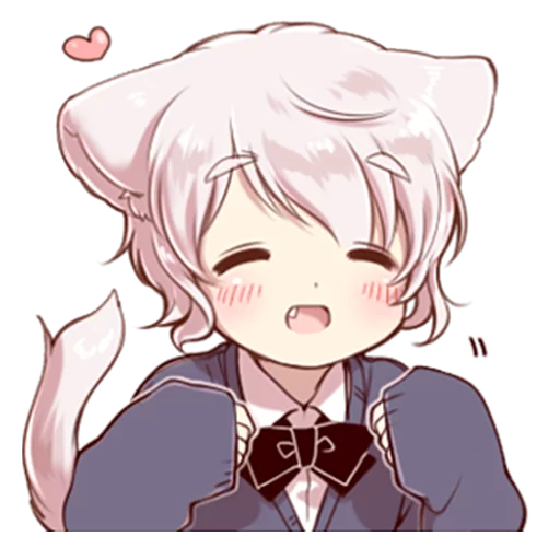 ☺️ Стикер «Cute cat ear boy» для Telegram