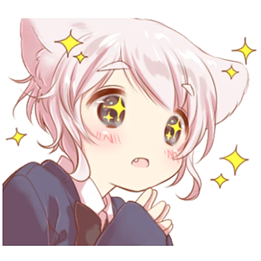 ✨ Стикер «Cute cat ear boy» для Telegram