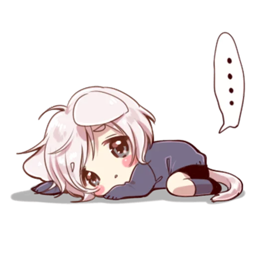 🙁 Стикер «Cute cat ear boy» для Telegram