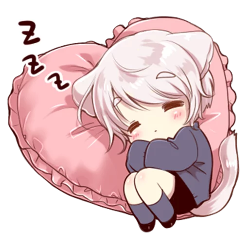 😴 Стикер «Cute cat ear boy» для Telegram