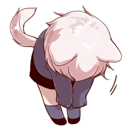 🙏 Стикер «Cute cat ear boy» для Telegram