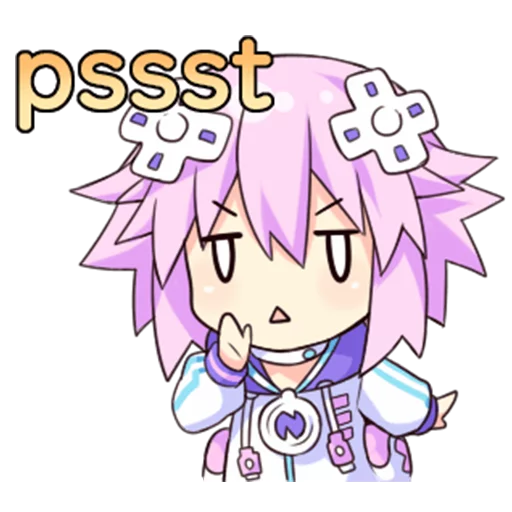 😒 Стикер «Nep-Nep Stickers &;Neptune&;» для Telegram