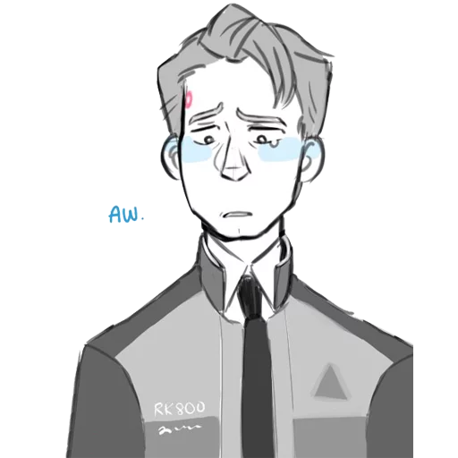 😢 Стикер «Detroit Become Human (Connor)» для Telegram