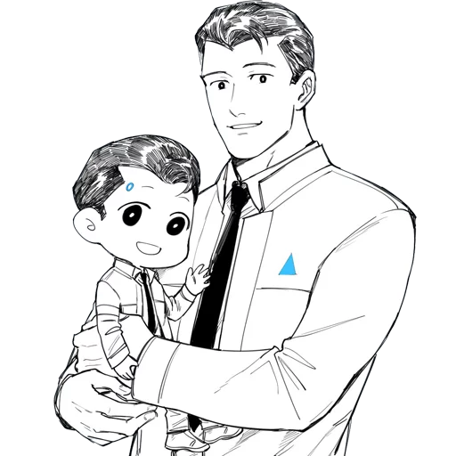 ✋ Стикер «Detroit Become Human (Connor)» для Telegram