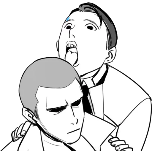 😛 Стикер «Detroit Become Human (Connor)» для Telegram