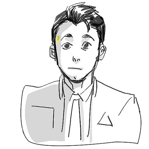 🙁 Стикер «Detroit Become Human (Connor)» для Telegram