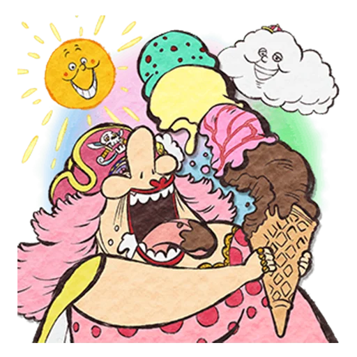 🍦 Стикер «ONE PIECE&;s Summer Vacation» для Telegram