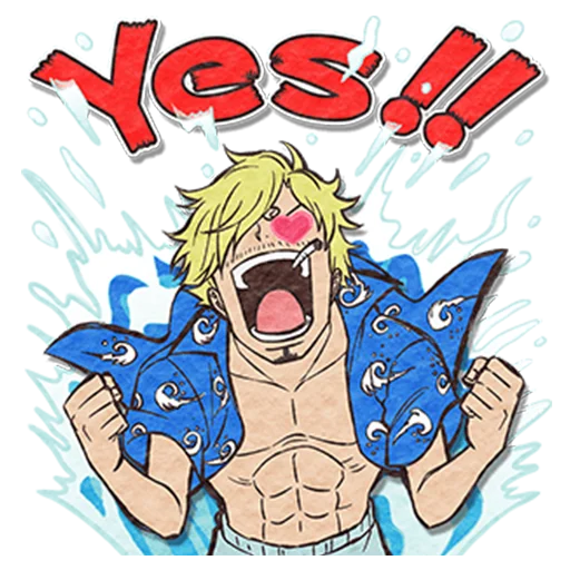 😍 Стикер «ONE PIECE&;s Summer Vacation» для Telegram