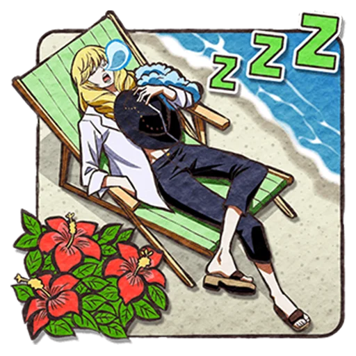 😪 Стикер «ONE PIECE&;s Summer Vacation» для Telegram