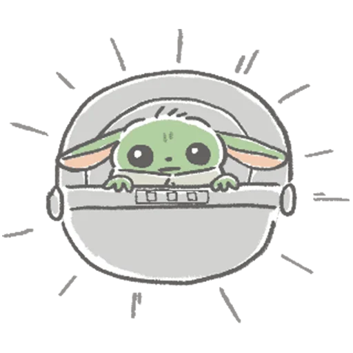 😐 Стикер «Child Mandalorian» для Telegram