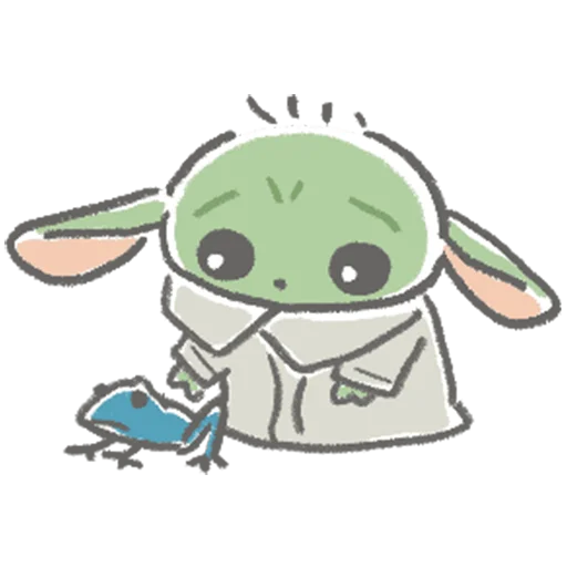 😶 Стикер «Child Mandalorian» для Telegram