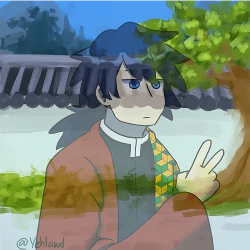 ✌ Стикер «Demon Slayer MEME» для Telegram