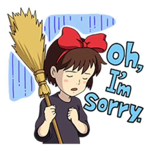 😔 Стикер «Kiki&;s Delivery Service» для Telegram