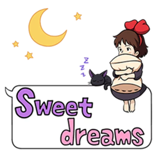 💤 Стикер «Kiki&;s Delivery Service» для Telegram