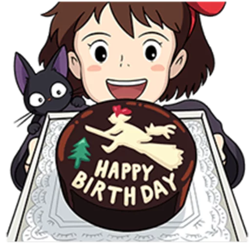 🎂 Стикер «Kiki&;s Delivery Service» для Telegram
