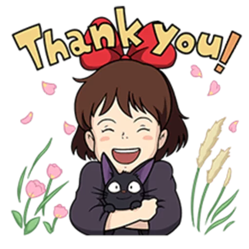 ❤ Стикер «Kiki&;s Delivery Service» для Telegram