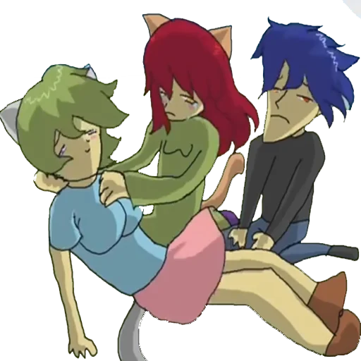 🙏 Стикер «Nyan ~ Neko Sugar Girls» для Telegram