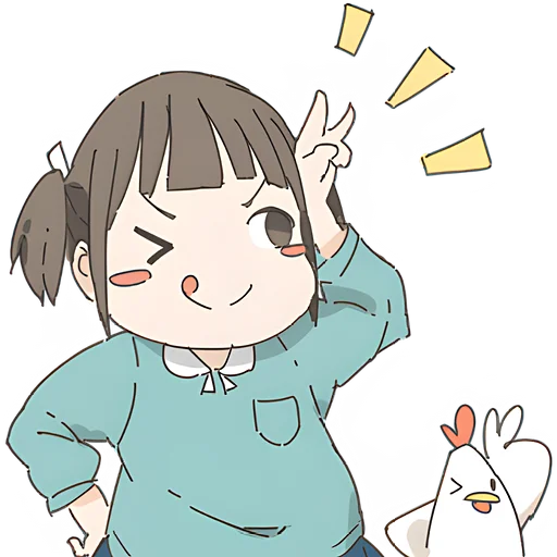 ✌️ Стикер «Немечан и кура» для Telegram
