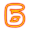 🙁 Эмодзи «Neon font Неоновый шрифт» для Telegram