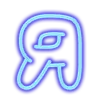 🙁 Эмодзи «Neon font Неоновый шрифт» для Telegram