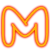 🙁 Эмодзи «Neon font Неоновый шрифт» для Telegram