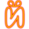 🙁 Эмодзи «Neon font Неоновый шрифт» для Telegram