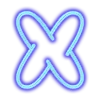🙁 Эмодзи «Neon font Неоновый шрифт» для Telegram
