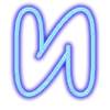 🙁 Эмодзи «Neon font Неоновый шрифт» для Telegram