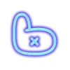🙁 Эмодзи «Neon font Неоновый шрифт» для Telegram