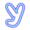 🙁 Эмодзи «Neon font Неоновый шрифт» для Telegram