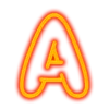 🙁 Эмодзи «Neon font Неоновый шрифт» для Telegram