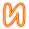 🙁 Эмодзи «Neon font Неоновый шрифт» для Telegram