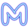 🙁 Эмодзи «Neon font Неоновый шрифт» для Telegram